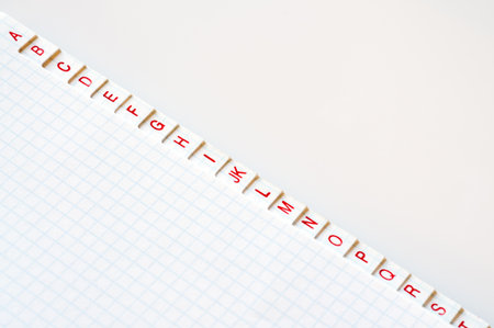 Top view of a phonebookの写真素材