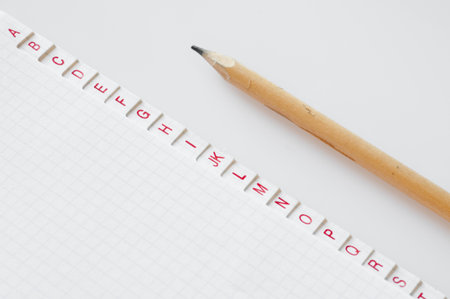 Detail of a phone book with a pencil