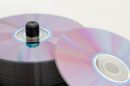 Detail of several new dvdsの写真素材