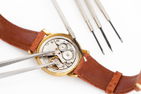 Special tools for repair of clocksの写真素材