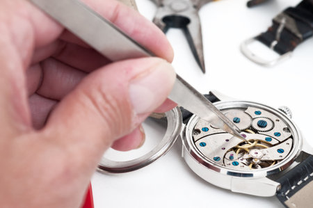 Special tools for repair of clocksの写真素材