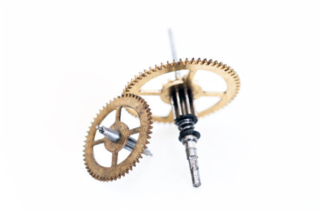 Detail of a clock wheelsの写真素材