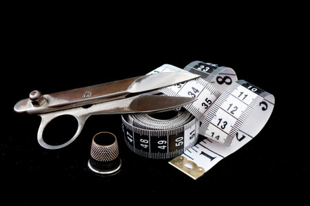 Detail of typical objects of a tailorの写真素材