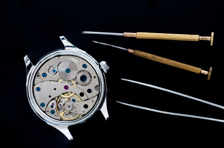 Special tools for repair of clocks の写真素材