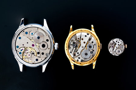 Special Detail watches different machinesの写真素材
