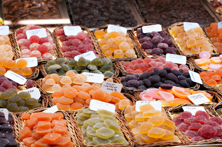 
Detail shop products jellybeans in traditional marketの写真素材