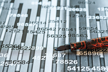 Numerical and graphical data simulating a financial study
