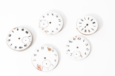 Detail of clock parts for restorationの写真素材