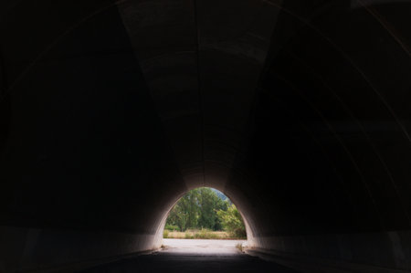 General view of a tunnelの写真素材