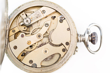 Detail of clock parts for restoration