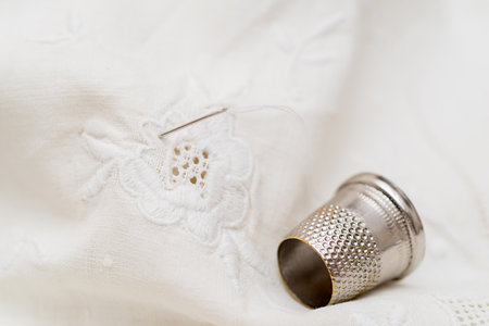 Detail of a sewing thimble