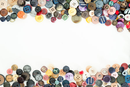 Detail of some buttons for clothes