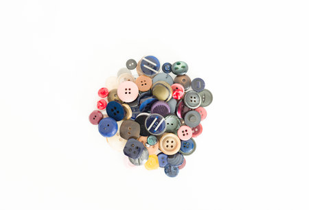 Detail of some buttons for clothes