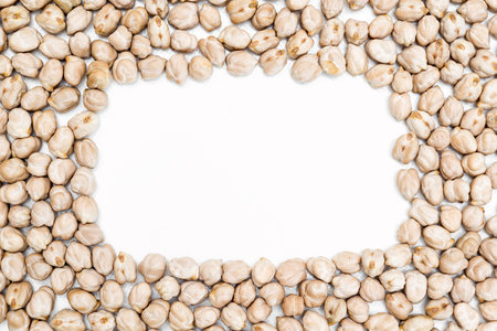 General view of a group of chickpeasの写真素材