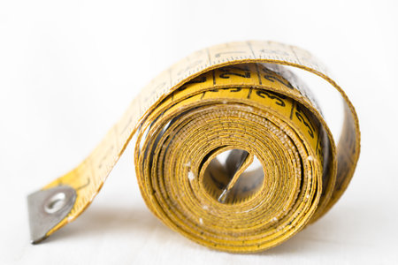 Detail of a measuring tapeの写真素材