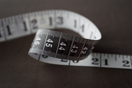 Detail of a measuring tapeの写真素材