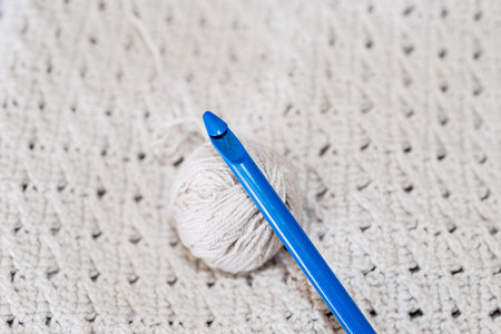 Detail of needles for crochet halfの写真素材