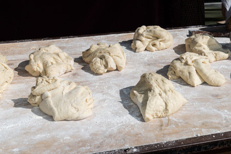 Artisan bread dough ready for baking