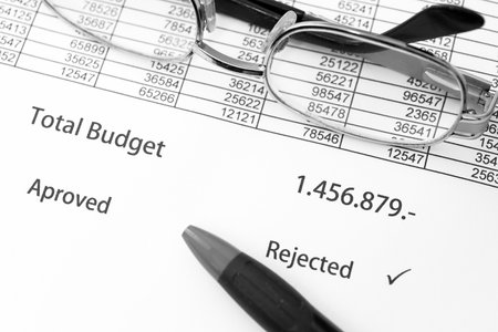 Numerical and graphical data simulating a financial studyの写真素材