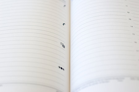Detail of a paper diaryの写真素材