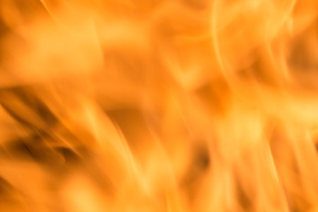 Detail of a flaming fire for funds