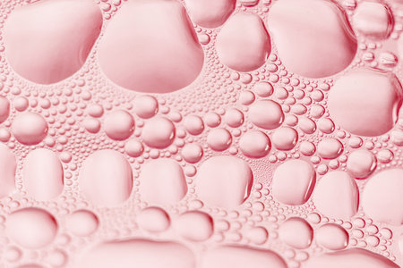 Condensation of water droplets in a bottleの写真素材