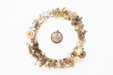 Details of watches and mechanisms for reparation, restoration and maintenanceの写真素材