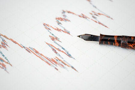 Simulation of a financial studyの写真素材