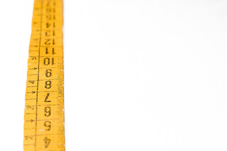 Detail of a tape used by a tailorの写真素材