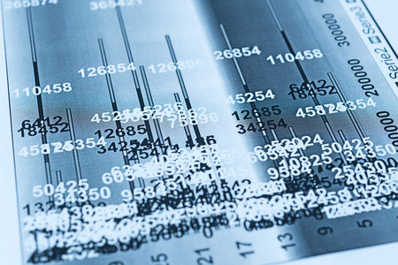 Simulation of a financial studyの写真素材