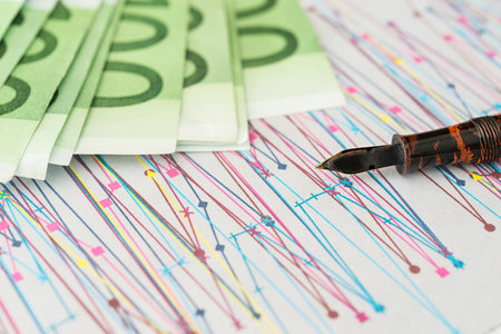 Simulation of a financial studyの写真素材