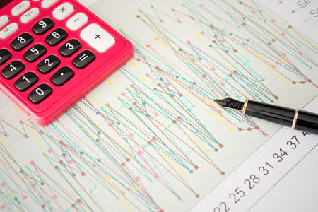 Simulation of a financial studyの写真素材