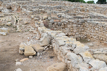 Details of the Greek ruins of Empuries in Girona - Spainの写真素材