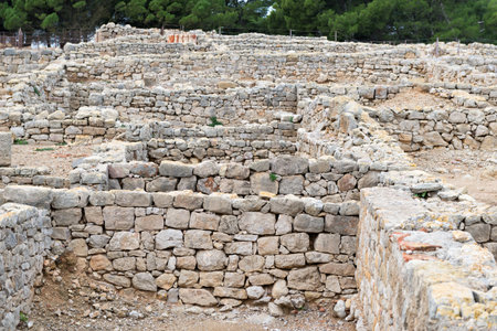 Details of the Greek ruins of Empuries in Girona - Spainの写真素材