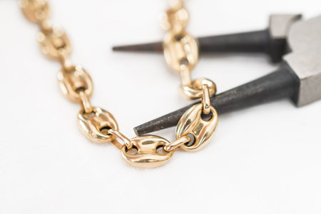 Details of jewelry for reparation, restoration and maintenance