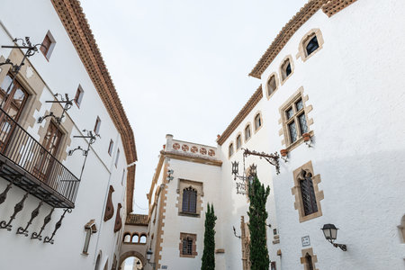 Details city of Sitges in Barcelona (Spain)の写真素材