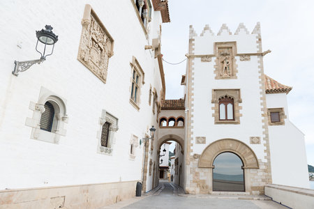 Details city of Sitges in Barcelona (Spain)の写真素材