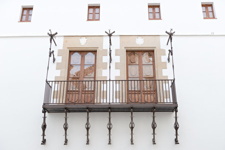 Details city of Sitges in Barcelona (Spain)の写真素材