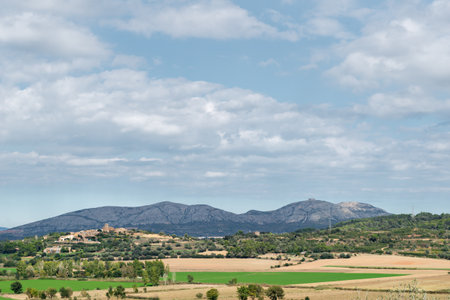 Overview Massis del Montgri in Girona (Spain)の写真素材