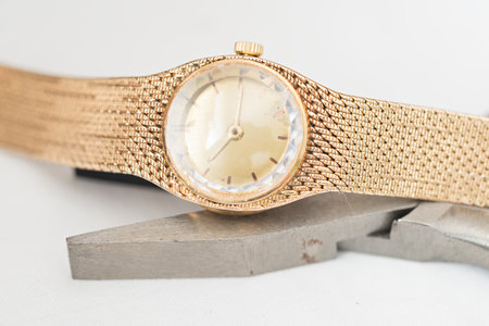Details of watches and mechanisms for reparation, restoration and maintenanceの写真素材