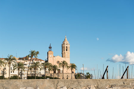Details city of Sitges in Barcelona (Spain)の写真素材