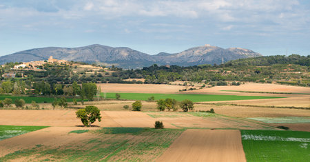 Overview Massis del Montgri in Girona (Spain)の写真素材