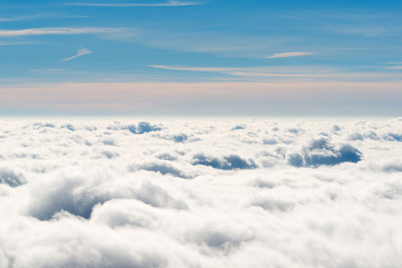 General view of a sea of clouds