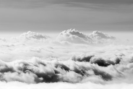 General view of a sea of clouds