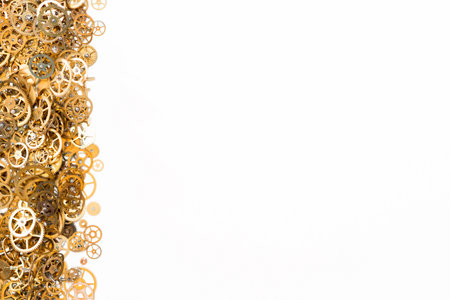 Detail of several clockworks dismantledの写真素材