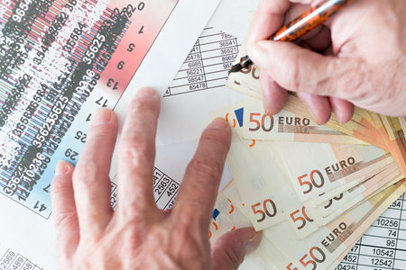 Simulation of a financial studyの写真素材