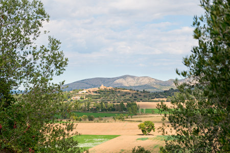 Overview Massis del Montgri in Girona (Spain)の写真素材
