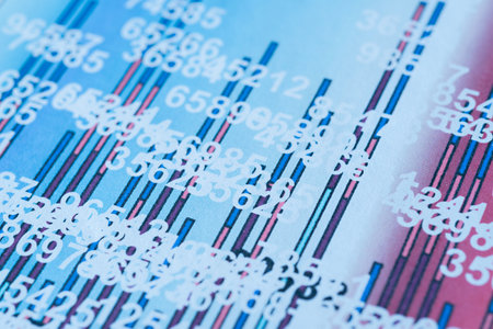 Simulation of a financial studyの写真素材
