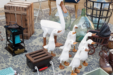 Decorative objects in Antiques Marketの写真素材