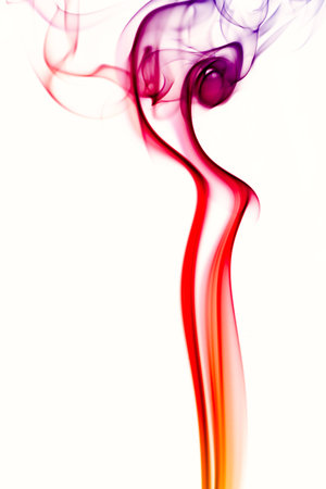 Lines and shapes with smokeの写真素材